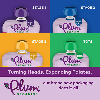 Plum Organics Banana & Pumpkin – Clean Label Organic Baby Food, Two Simple Ingredients, Stage 1 Pouch, 4+ Months