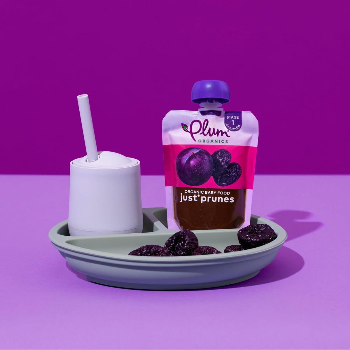 Plum Organics Banana & Pumpkin – Clean Label Organic Baby Food, Two Simple Ingredients, Stage 1 Pouch, 4+ Months