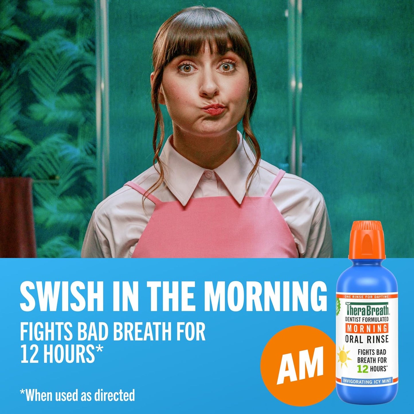 pm rinse fights bad breath, helps prevent cavities, and rebuilds weakened enamel