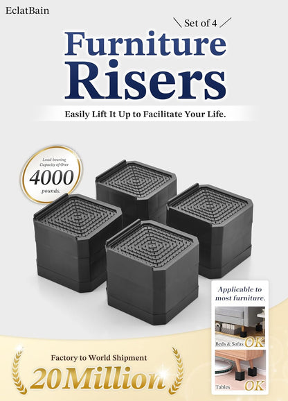 polypropylene body rated to support 4000 lbs when four risers are used together