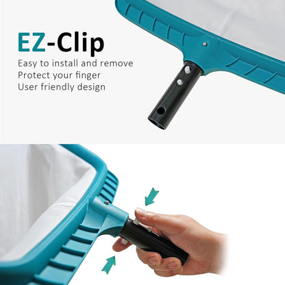 POOLWHALE Pool Skimmer Rake for Evening Spa Routines and Tranquil Outdoor Wellness Spaces