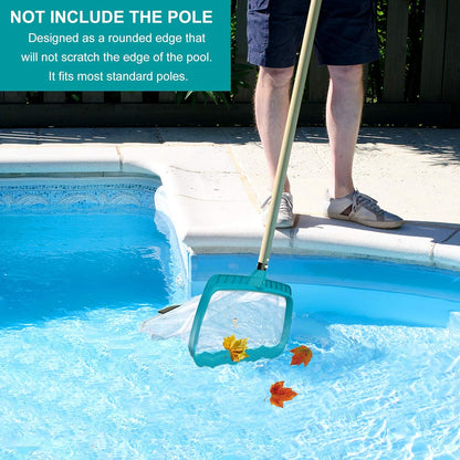 POOLWHALE Pool Skimmer Rake for Evening Spa Routines and Tranquil Outdoor Wellness Spaces