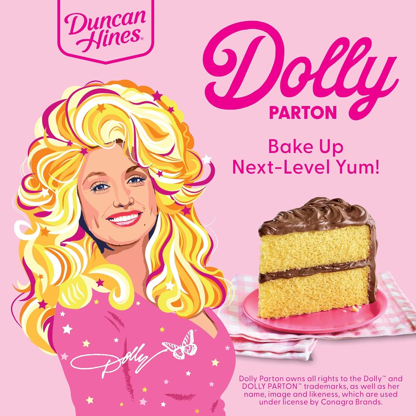 positioned by brand as moist and ready for both everyday desserts and birthday occasions