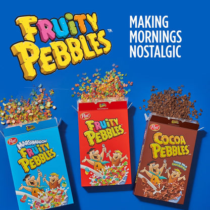 Post Fruity Pebbles Cereal – Gluten Free Kids Breakfast for Family Breakfast Table