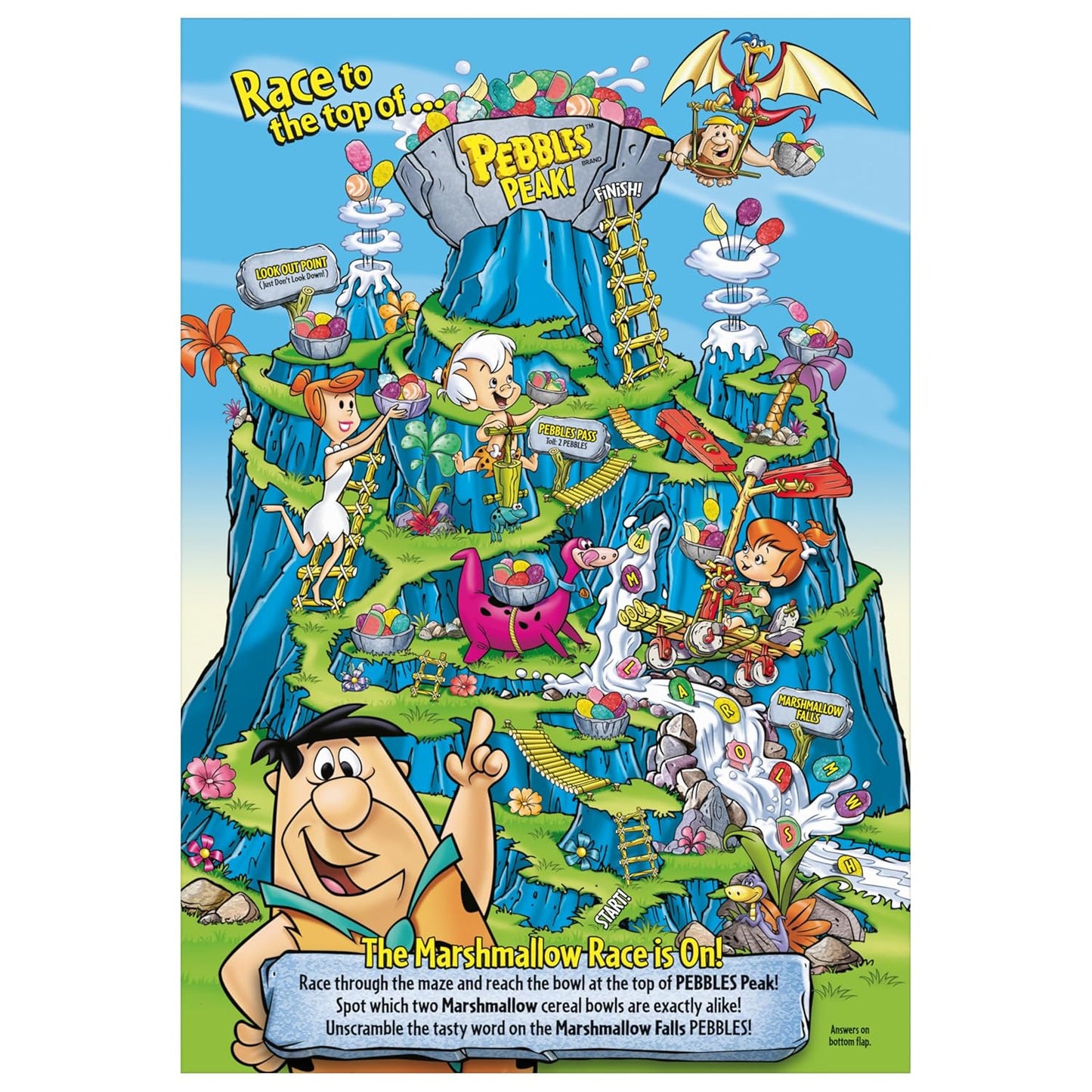 Post Fruity PEBBLES Marshmallow Cereal – Gluten Free Kids Breakfast for Nursery Snack Time