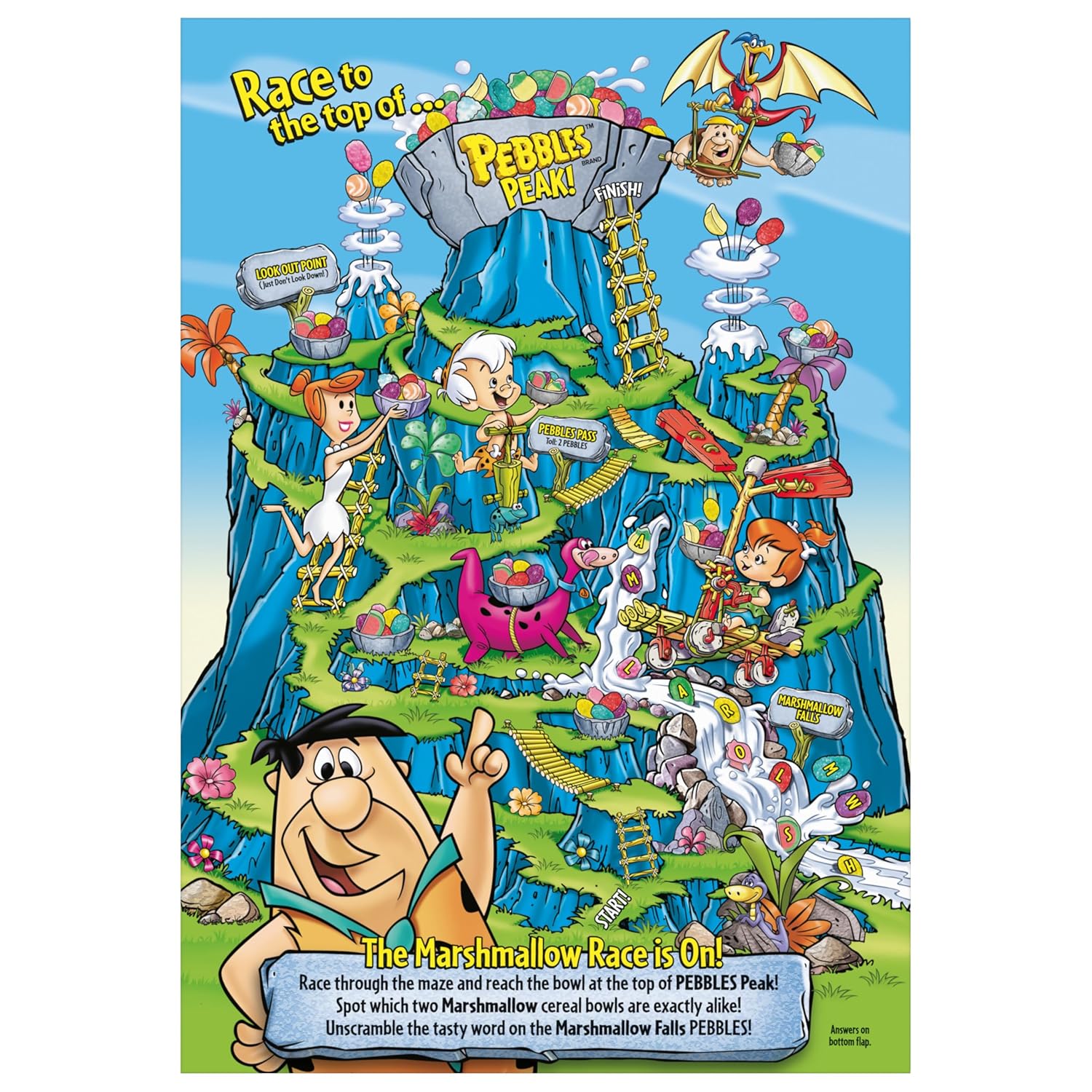 Post Fruity PEBBLES Marshmallow Cereal – Gluten Free Kids Breakfast for Nursery Snack Time