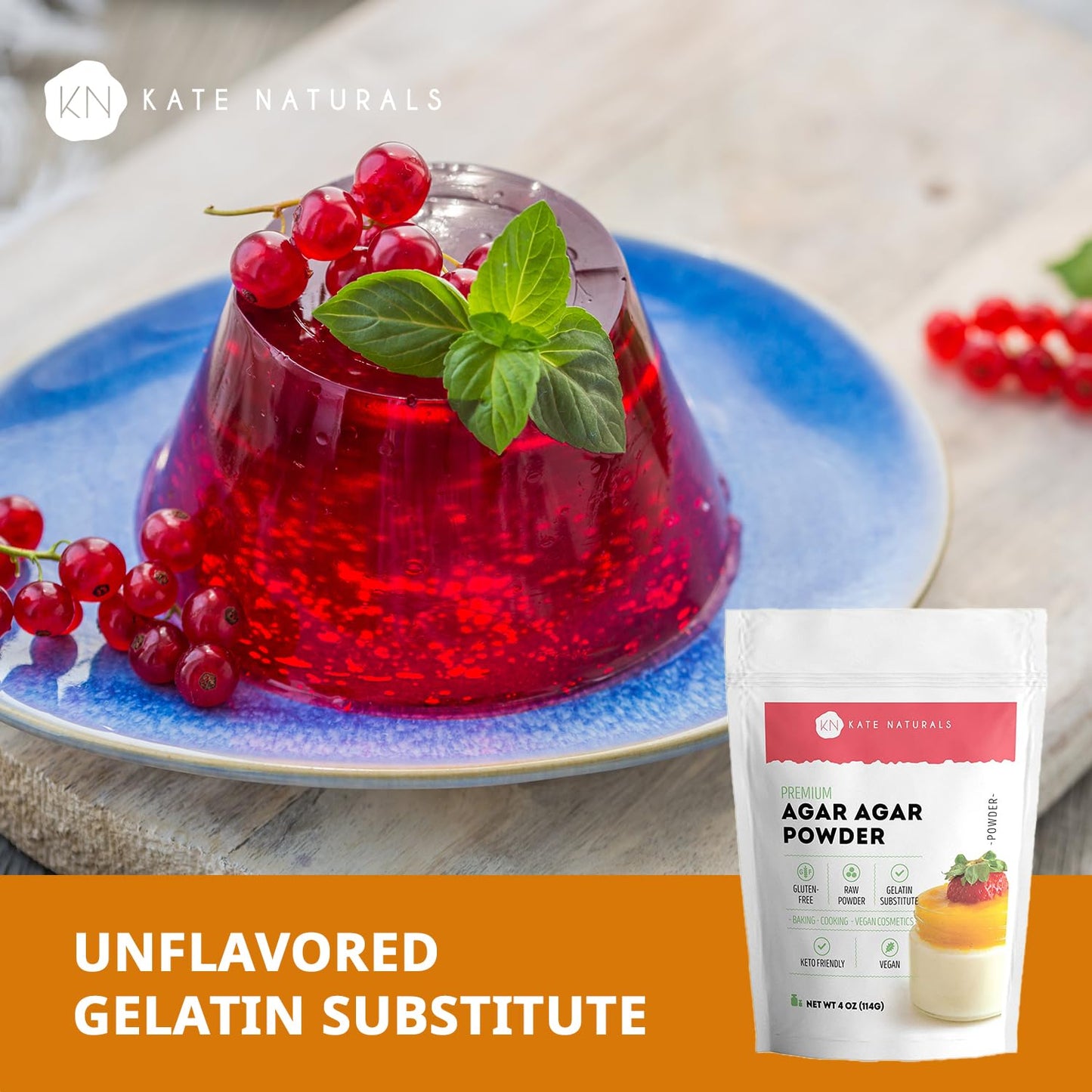 powdered form dissolves easily for consistent texture in desserts and gels