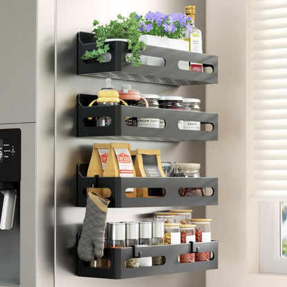 powerful built-in magnets that attach securely to any metal surface without slipping