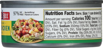 pre-cooked premium white chicken meat chunks in water