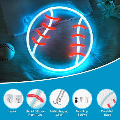 pre-printed baseball design with warm ambient lighting