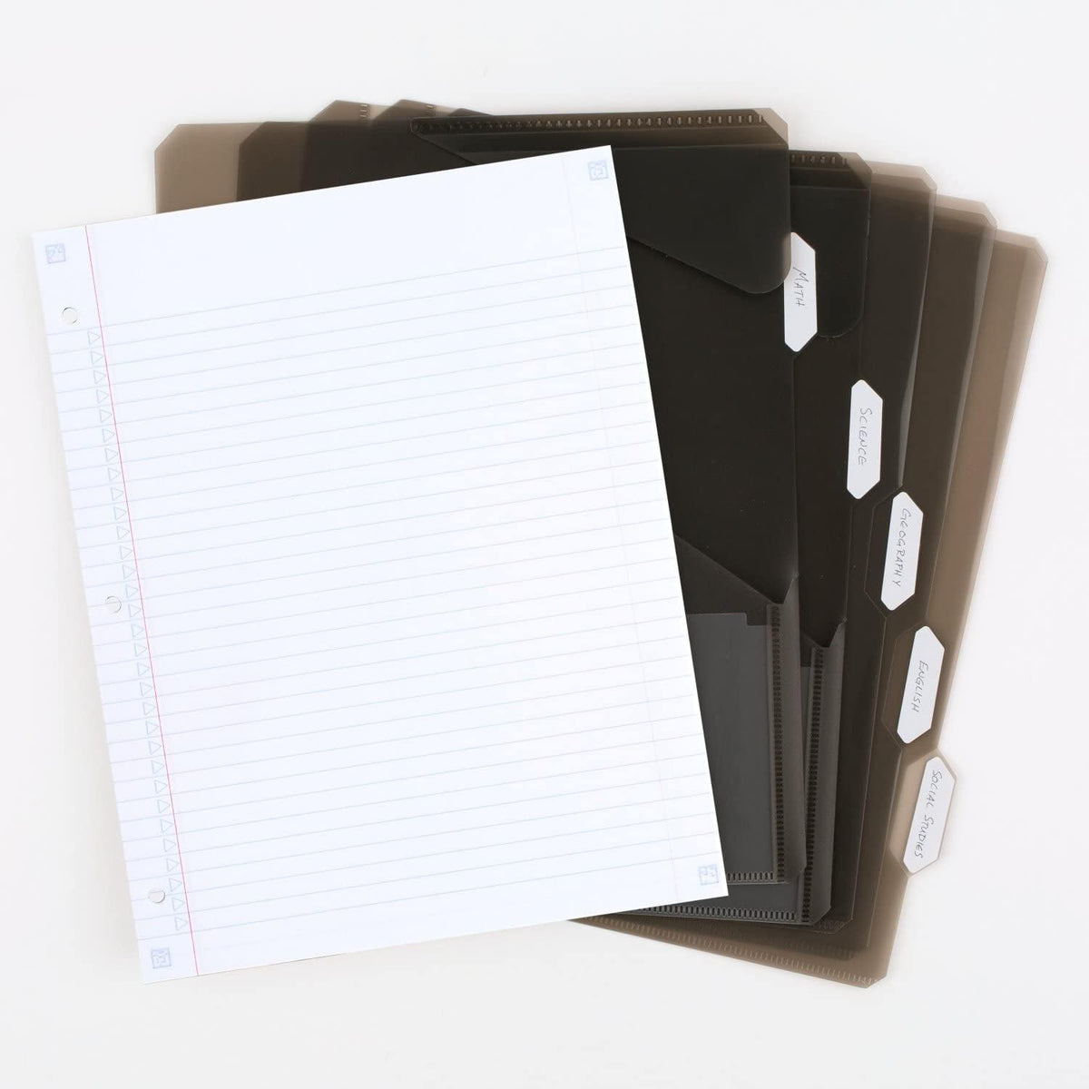 prefilled with 60 sheets of 8.5" x 11" college-ruled paper