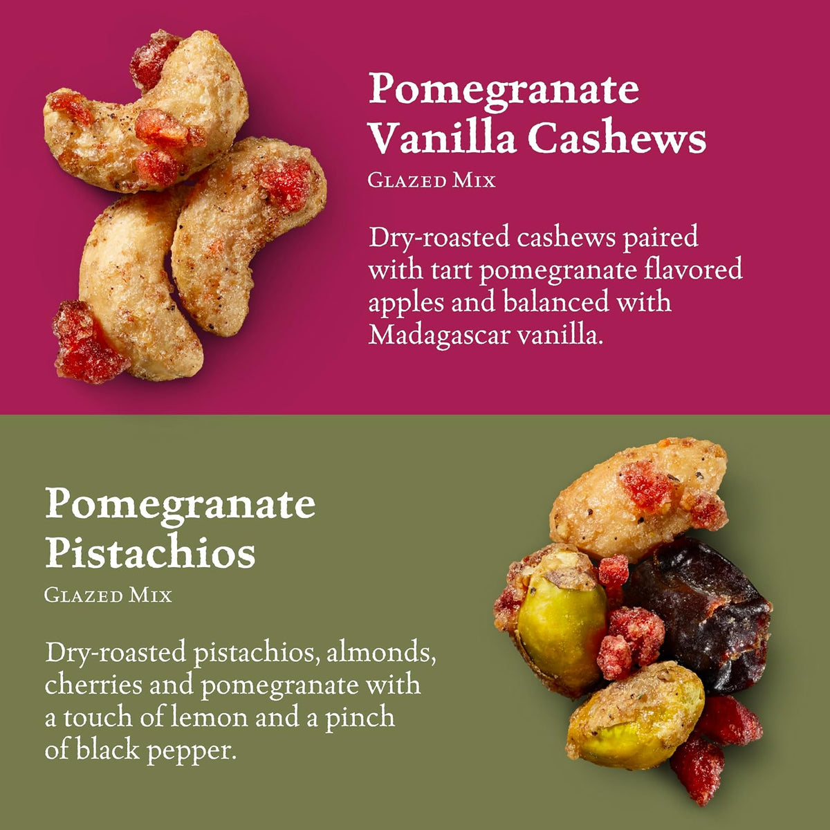 premium dry-roasted nuts with a light glaze