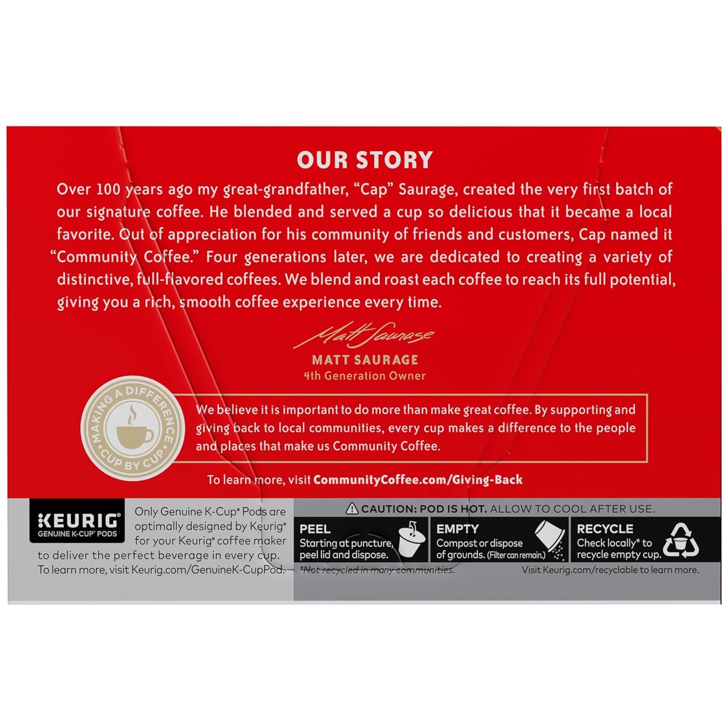 premium responsibly-sourced coffee beans, roasted and ground in-house