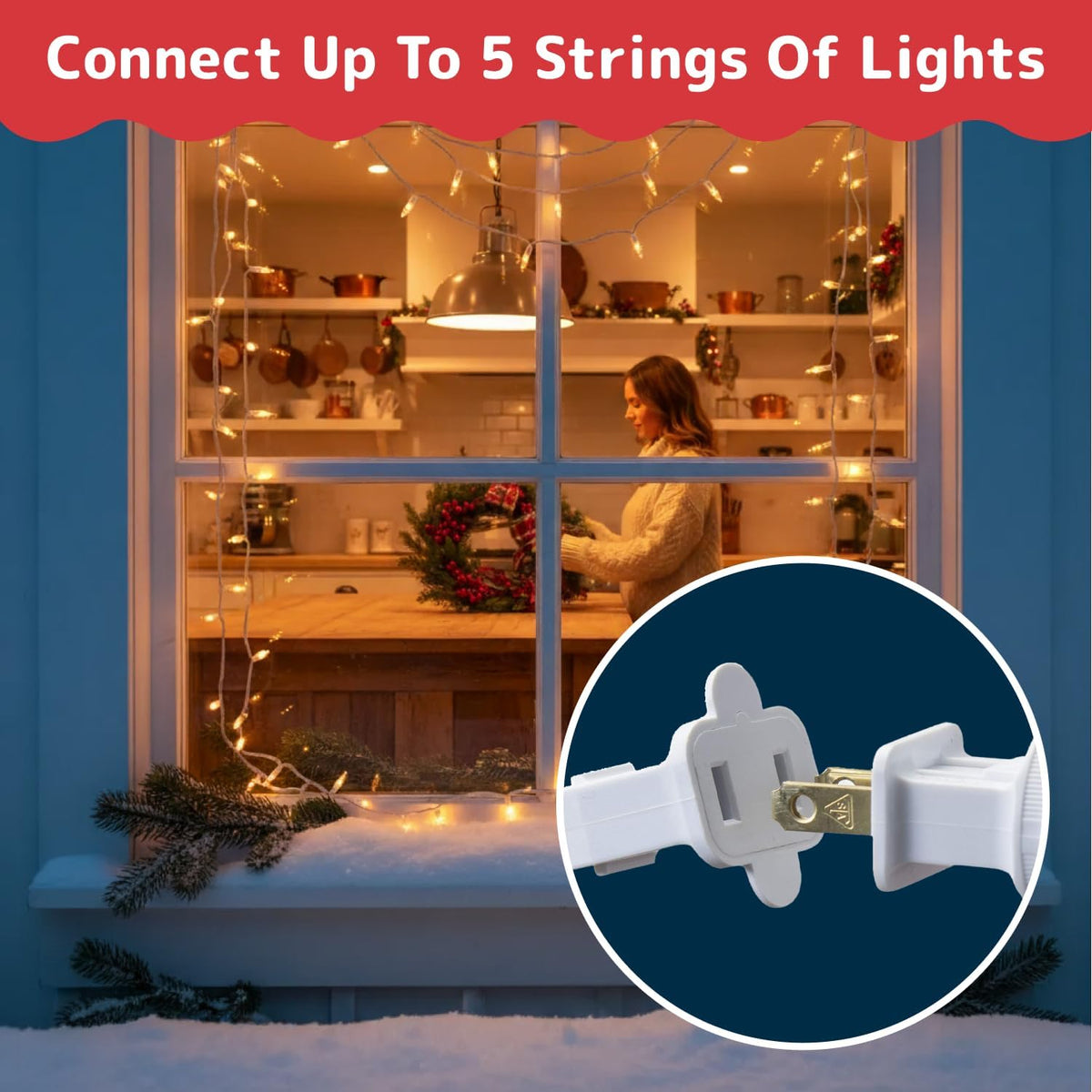 PREXTEX White Wire String Lights for Bedroom Accent, Holiday Tree Wrap, and Indoor Home Decor, 10 Ft Warm White, 50 Count