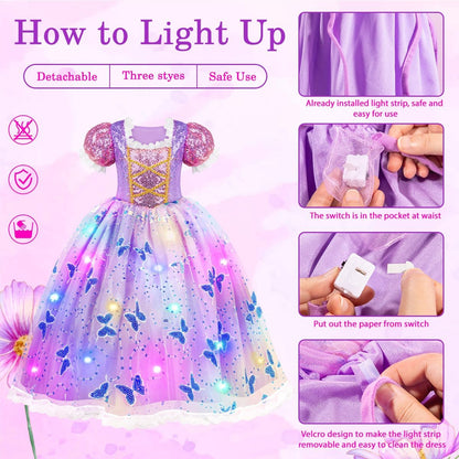 princess-style silhouette and detailing for authentic fairytale feel