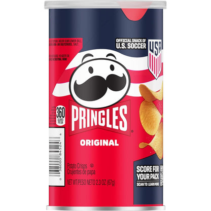Pringles Original Crisps – Grab-and-Go Snack for Study Sessions and Long Shifts, 24 Pack