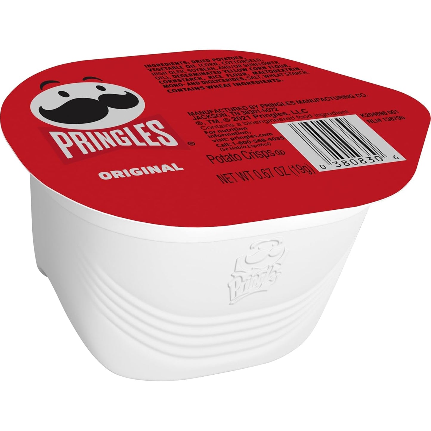 Pringles Original Potato Crisps Cups – Sealed Resealable Snack for Picnics, Parks, and Beach Days