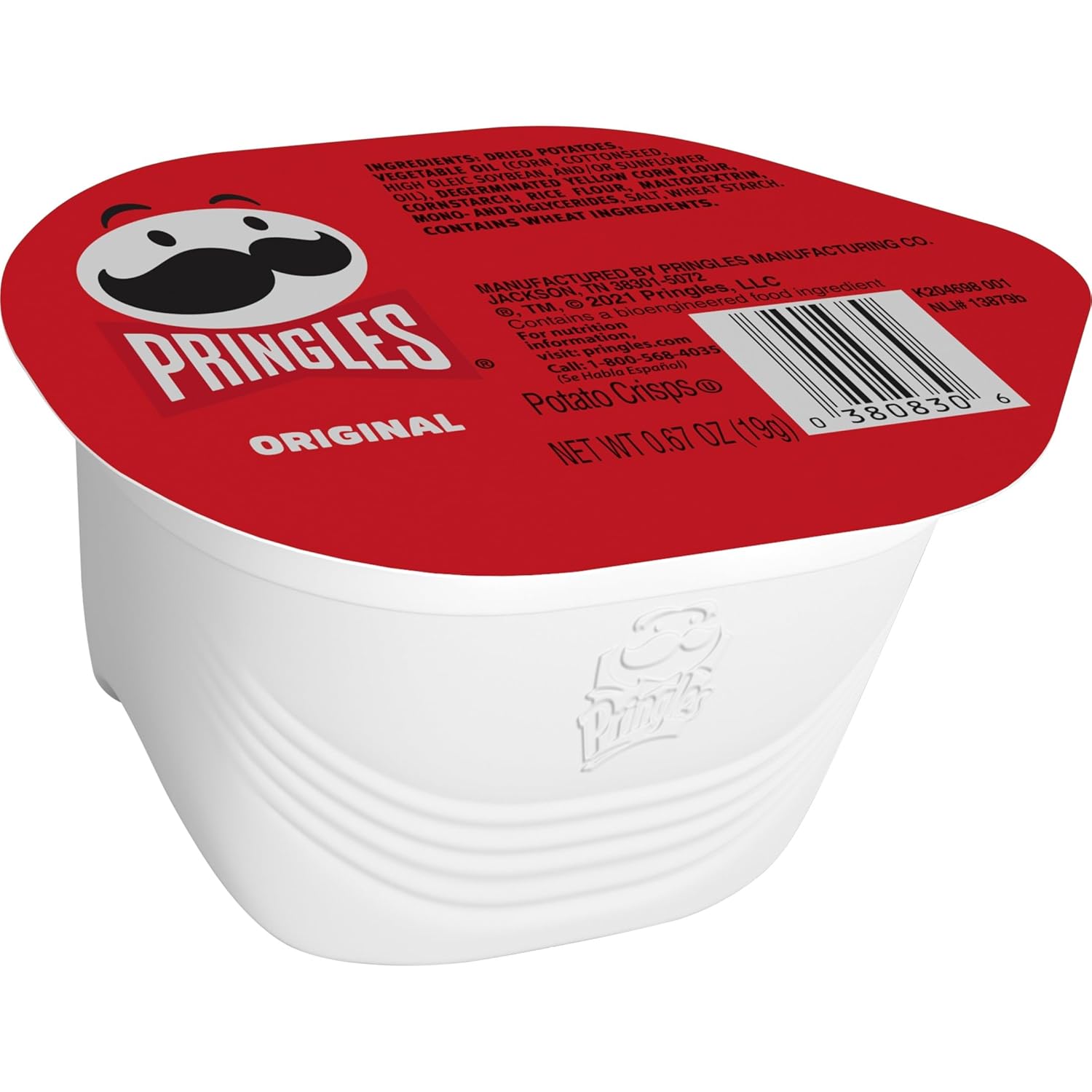 Pringles Original Potato Crisps Cups – Sealed Resealable Snack for Picnics, Parks, and Beach Days