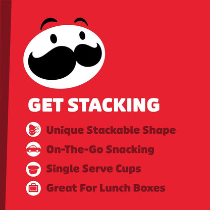Pringles Potato Crisps Chips, Stackable Snack Cup Variety, Bulk Back-to-School Snacks for Class Parties and Family Movie Night