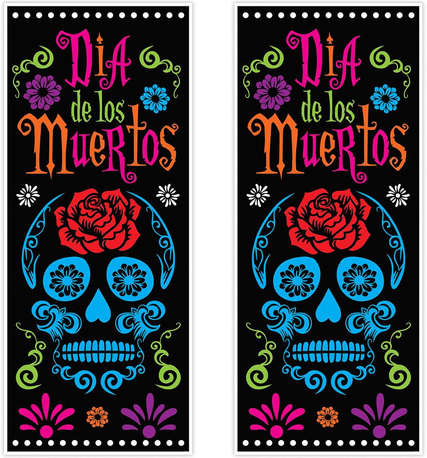 printed skeleton-on-toilet cartoon artwork in full door-coverage format