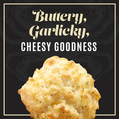 produces soft, bready, cheesy biscuits with a crisp garlic herb butter exterior