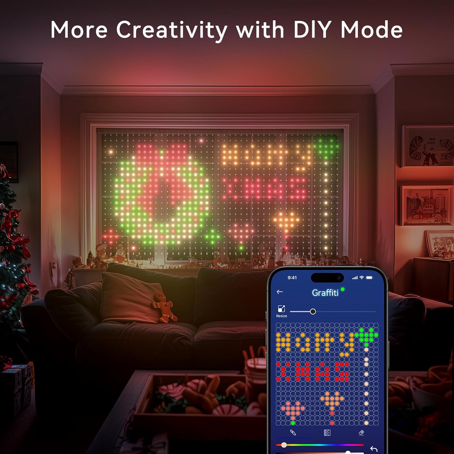 programmable text display with multiple fonts and backgrounds for custom messaging