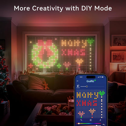programmable text display with multiple fonts and backgrounds for custom messaging