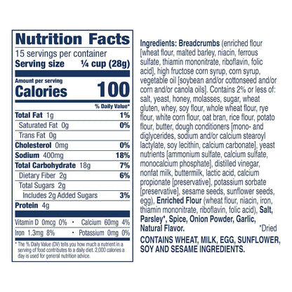 Progresso Parmesan Bread Crumbs, One Simple Ingredient for Multiple Dishes, 15 oz
