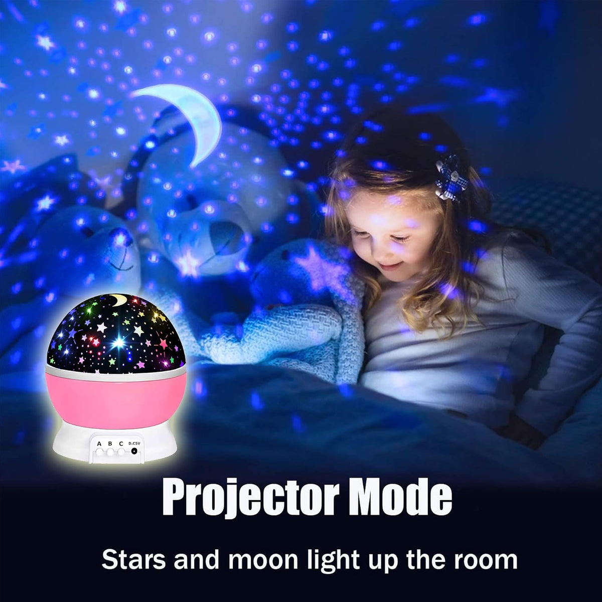 projects star patterns up to 15ft, covering 250 sq ft