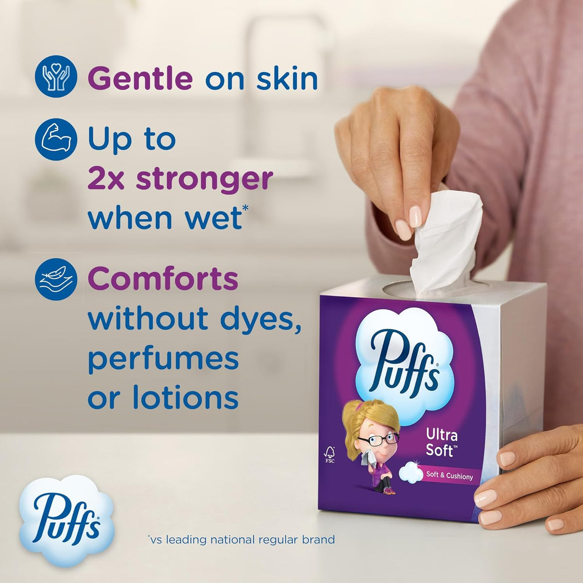 Puffs Sensitive Skin Tissue Pack – Holiday Hostess Gift and Housewarming Essential