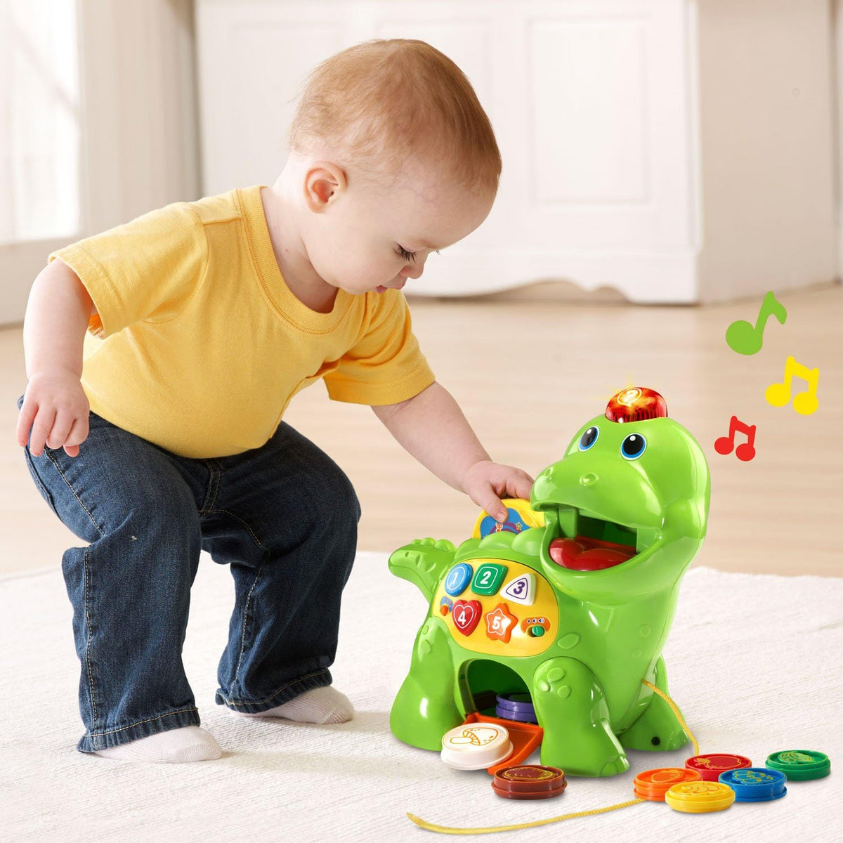 pull-along and push-along body that responds to motion