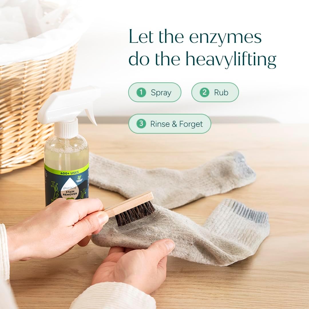 Puracy Enzyme Stain Remover – Travel Spray for Suitcases, Airplane Seats, and Hotel Bedding