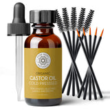 Sky Organics Hexane-Free Castor Oil Lash Serum with Glass Dropper – Heirloom-Quality Gift for the Discerning Clean Beauty Collector