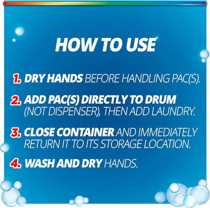 Purex Advanced Oxi + Odor Fighter Laundry Pacs for Efficient Households, No-Measure 4-in-1 Cleaning Detergent