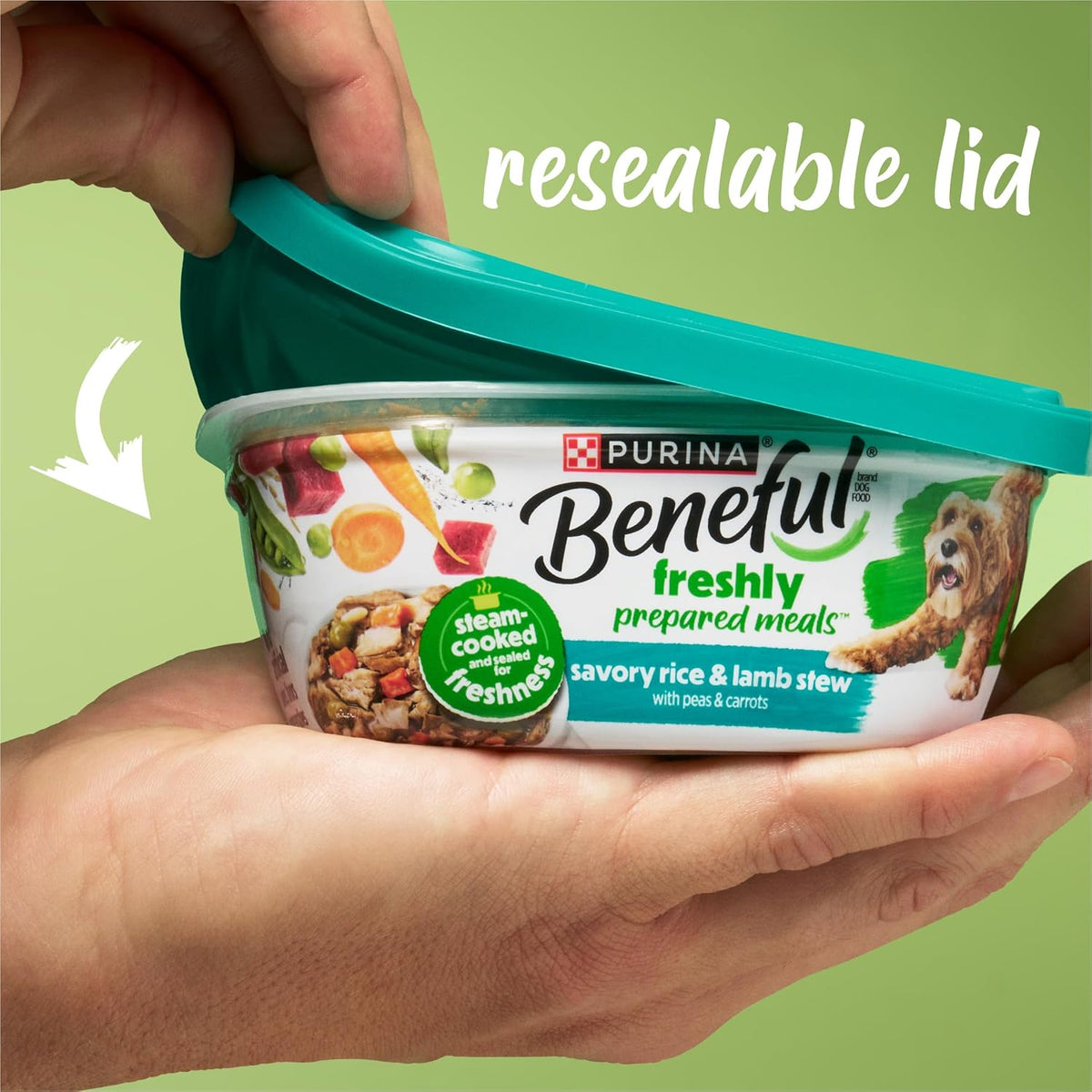 Purina Beneful Stew Wet Dog Food Variety - High-Protein Beef, Chicken, Lamb Recipes for Active Adult Dogs, Real Vegetables and Grains, 10 oz Tubs, 12 Pack
