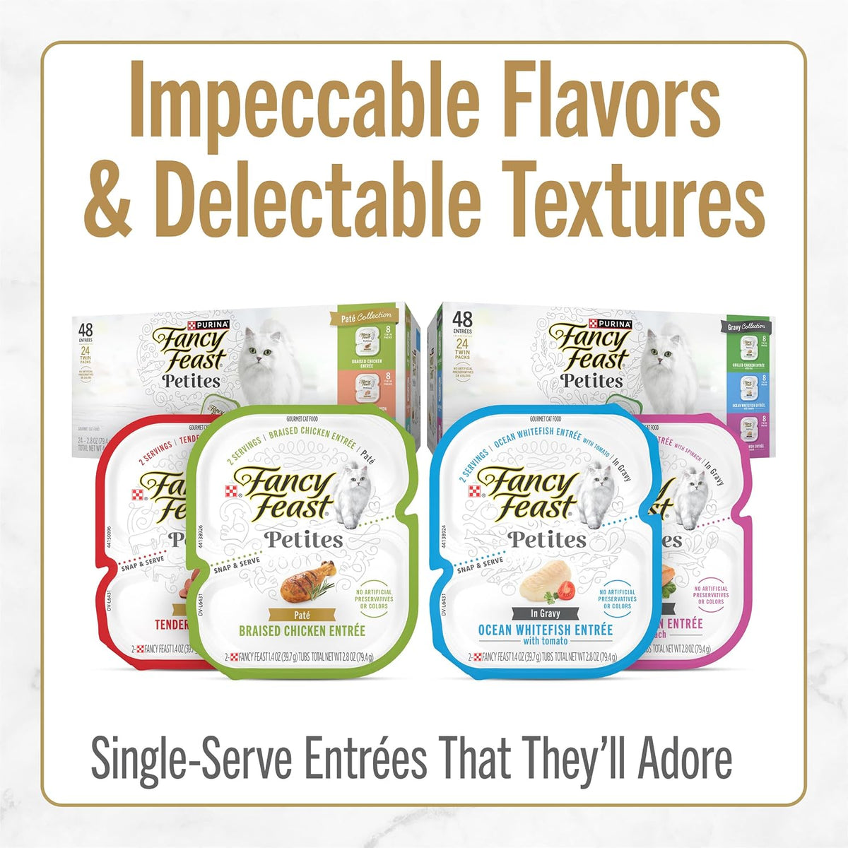 Purina Fancy Feast Petites Gravy Wet Cat Food Variety Pack – High-Protein Real-Meat Wellness Meals for the Mindful Multi-Cat Home