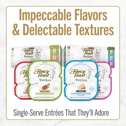 Purina Fancy Feast Petites Gravy Wet Cat Food Variety Pack – High-Protein Real-Meat Wellness Meals for the Mindful Multi-Cat Home