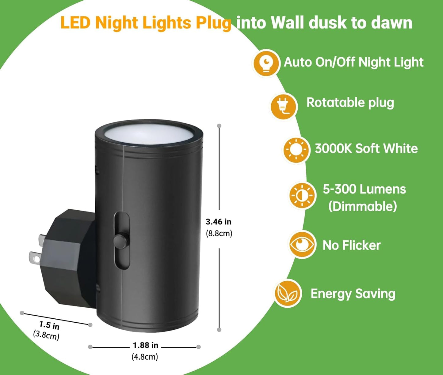 push-button dimmer adjustable from 5 to 300 lumens