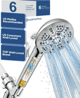 HOPOPRO High Pressure Shower Head Set with Filter – Chlorine-Reducing Handheld for Spa-Style Bath Time at Home