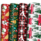 OHOME Christmas Wrapping Paper - Large Pre-Folded Sheets for Valentine's Day, Birthday, and Holiday Gifting