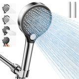 AquaLux Portable Shower Head – Patio Pet Bathing with Magnetic Handheld and 59 Inch Steel Hose