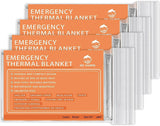 QIO CHUANG Survival Mylar Blanket 4 Pack – Waterproof Windproof Emergency Wrap for Campers, Hikers, and Stranded Travelers