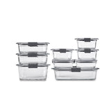 Rubbermaid Brilliance Glass Containers – Family-Safe Lunch Packing, Leak-Proof Snap Latches