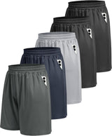 Mens Gym Shorts 5 Pack - Father's Day and Birthday Gift for Fitness Guys, Ready-to-Wear Training Shorts