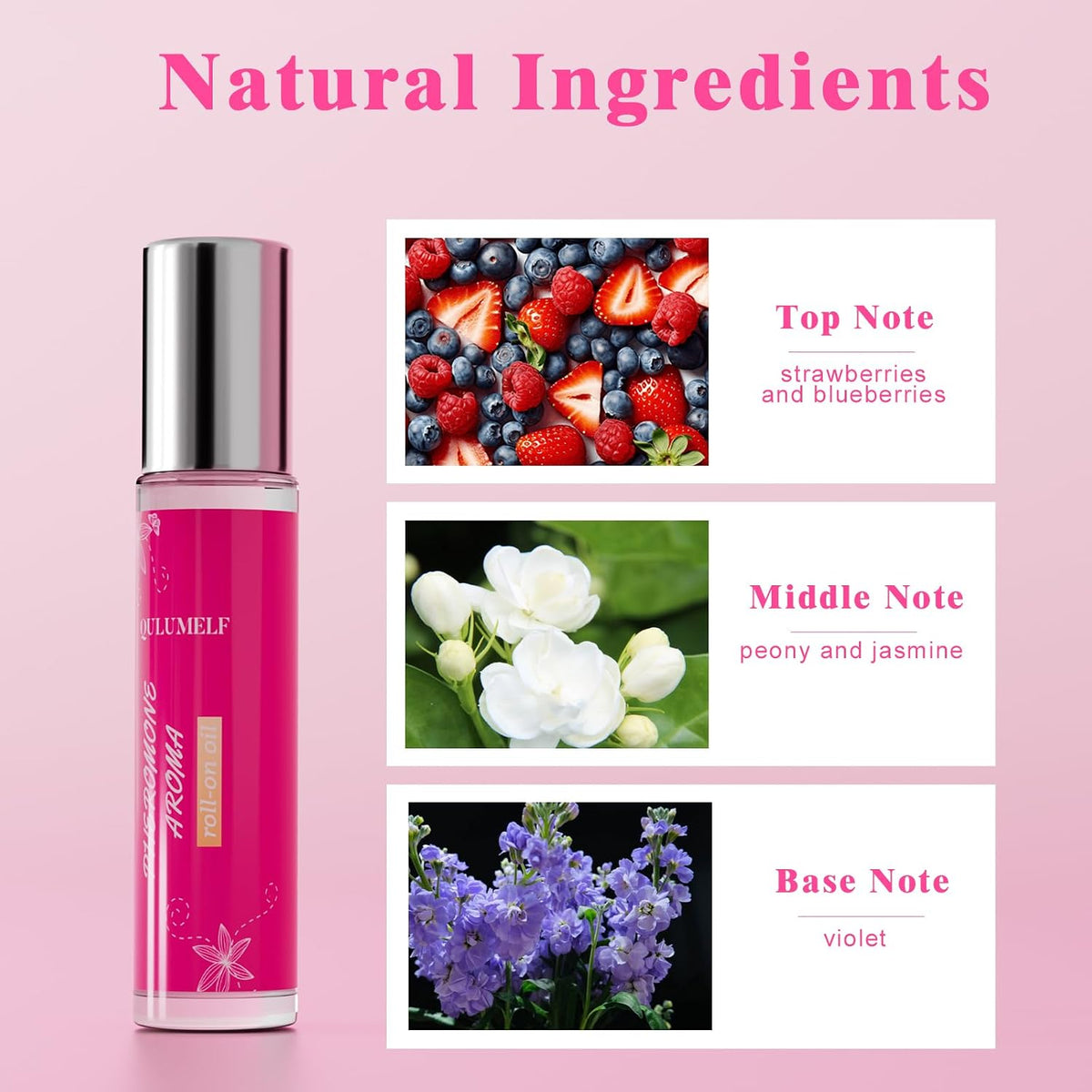QULUMELF Pheromone Perfume for Women – Confidence Ritual Roller Ball, Fruity Eau de Parfum for Workday Wear