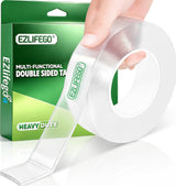 EZlifego Clear Gel Tape for Storefront Window Displays, Weather Resistant Double Sided Mounting for Seasonal Promotions