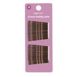 Amazon Basics No Slip Bobby Pins – Child-Safe Hair Pins for Girls' School and Dance Styles, 72 Count Black
