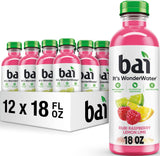 Bai Lightly Caffeinated Water – Mid Afternoon Study and Work Hydration, No Artificial Sweeteners with Vitamin C and Zinc, 18 fl oz, 6 Pack