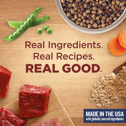 Rachael Ray Nutrish Adult Dog Food Beef Formula 40 lb Bag – No Artificial Flavors, Clean-Label Feeding for Households with Kids and Pets