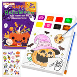 Yeolepor Bulk Halloween Kids Craft for Educators, 49-Piece Water Paint and Sticker Set for Classroom Prize Distribution